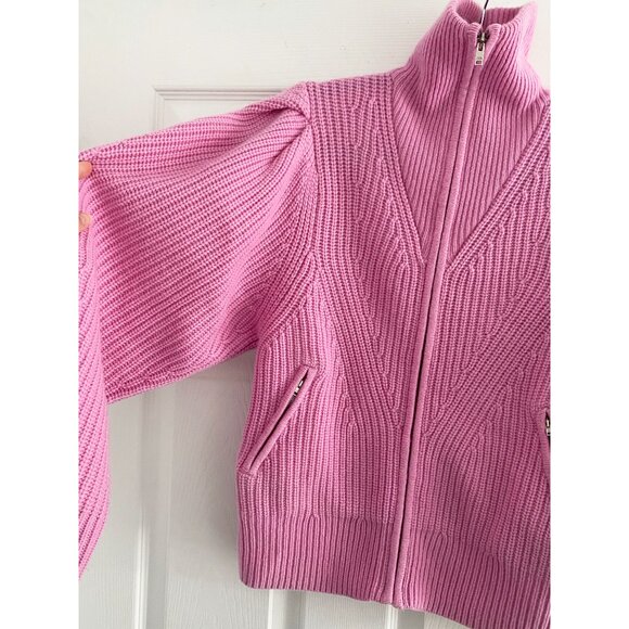 Isabel Marant "Abby" Zip-Front Cardigan in Pink, size 36 (like XS/S) - Picture 2 of 8
